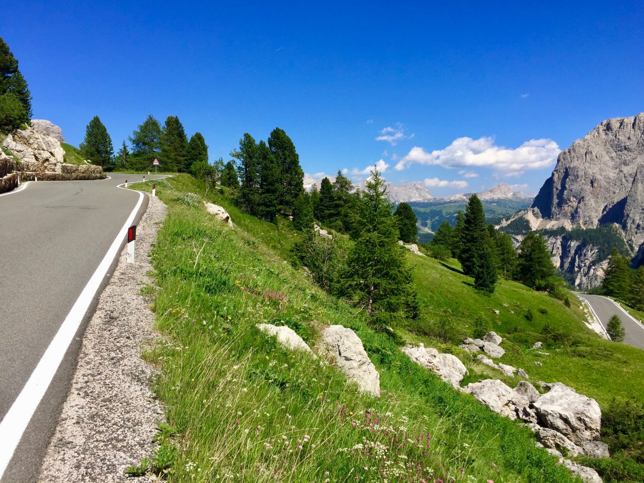 Auffahrt, Passo Gardena, Dolomites, Italy